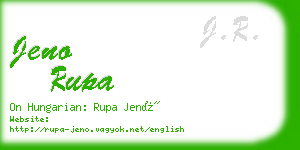 jeno rupa business card